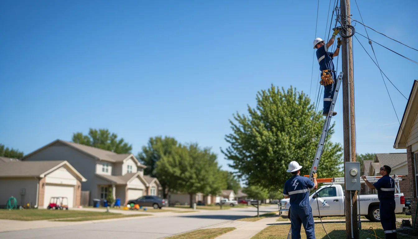 Residential electrician providing installation services in Kendall, KS